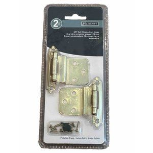 Liberty Hardware H0104AL-PB-U 3/8" Self-Closing Inset Hinge Polished Brass